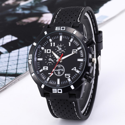 Sport Quartz Heren Horloge Λειτουργία Klassieke Luxe Racing Business Dial Casual Niet Waterdicht Gesp Αναλογικό Zwart Horloge