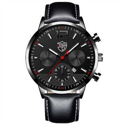 Modes vīriešu pulksteņi vīriešu biznesa nerūsējošā tērauda kvarca rokas pulkstenis kalendārs gaišs vīriešu ikdienas ādas pulkstenis reloj hombre