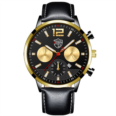 Modes vīriešu pulksteņi vīriešu biznesa nerūsējošā tērauda kvarca rokas pulkstenis kalendārs gaišs vīriešu ikdienas ādas pulkstenis reloj hombre