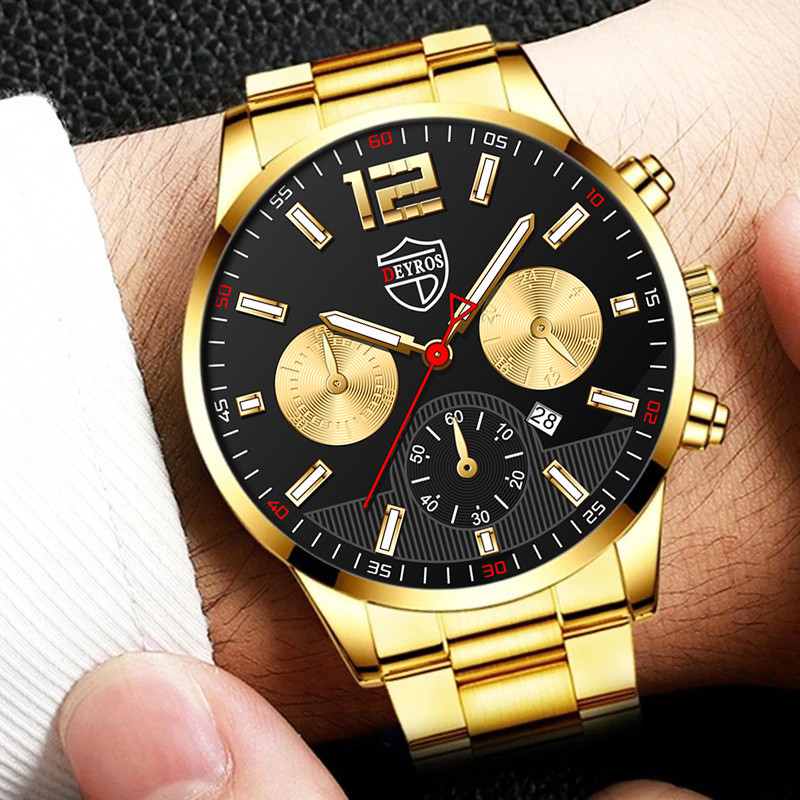 Modes vīriešu pulksteņi vīriešu biznesa nerūsējošā tērauda kvarca rokas pulkstenis kalendārs gaišs vīriešu ikdienas ādas pulkstenis reloj hombre