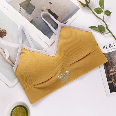 Sieviešu apgriezts sieviešu krūšturis bezšuvju cauruļu apakšveļa Seksīga apakšveļa Fitness apgriezts ielas apģērbs Camis sporta tējkannu