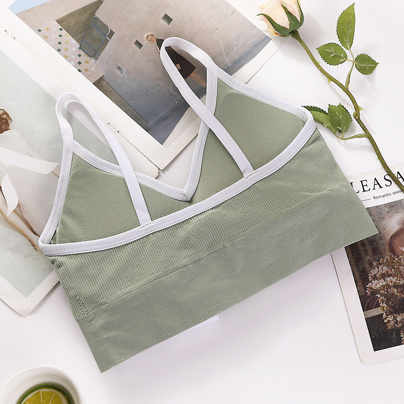 Sieviešu apgriezts sieviešu krūšturis bezšuvju cauruļu apakšveļa Seksīga apakšveļa Fitness apgriezts ielas apģērbs Camis sporta tējkannu