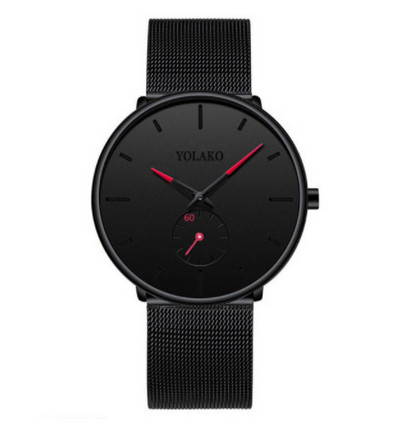 Ανδρικά μινιμαλιστικά ρολόγια μόδας Ανδρικά επαγγελματικά casual ρολόι χαλαζία Απλό ανδρικό ρολόι από πλέγμα από ανοξείδωτο ατσάλι με ρολόι