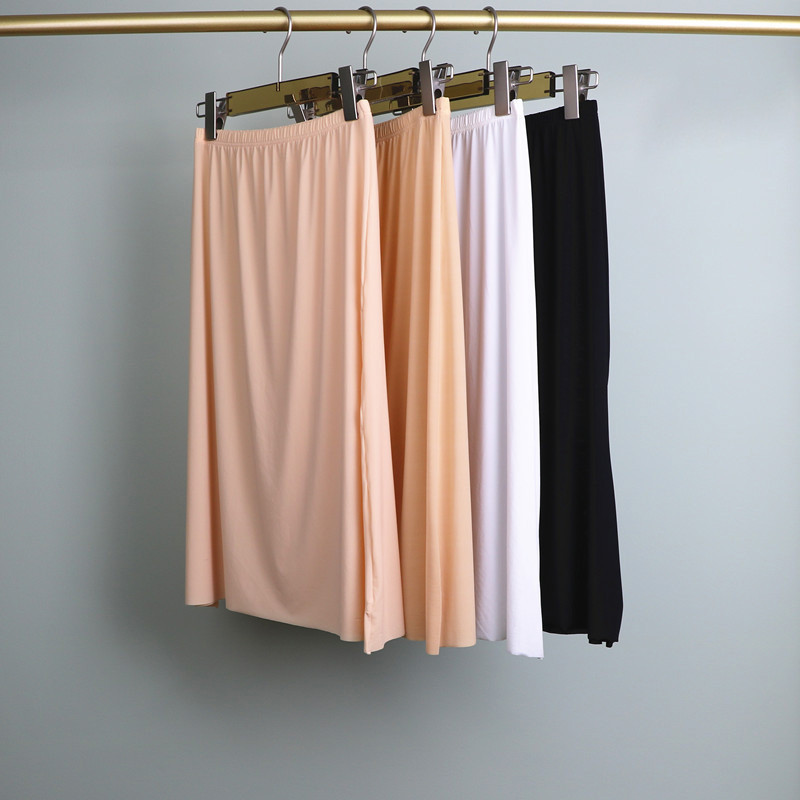 Nagy méretű alsószoknya félig csúszott női ruha nyári vékony jeges selyem magas derékú, elasztikus behatolásgátló alsószoknya bélés 110 kg