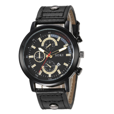 2022. gada jauns vīriešu biznesa tendences modes pulksteņu komplekts trīs acīm kalendāra vīriešu kvarca pulkstenis relogio masculino