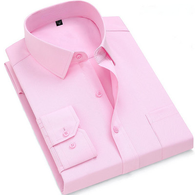 Ανδρικό φόρεμα casual μακρυμάνικο πουκάμισο Twill λευκό μπλε γκρι μαύρο ανδρικό πουκάμισο για άντρες Social επώνυμα πουκάμισα 6XL 7XL 8XL 9XL Gozbkf