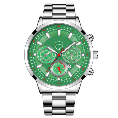 Muški kvarcni satovi od nehrđajućeg čelika Modni muški poslovni kalendar Luksuzni ručni satovi Sportski svjetleći muški set narukvica sa satovima