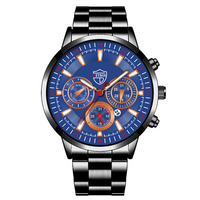 Muški kvarcni satovi od nehrđajućeg čelika Modni muški poslovni kalendar Luksuzni ručni satovi Sportski svjetleći muški set narukvica sa satovima