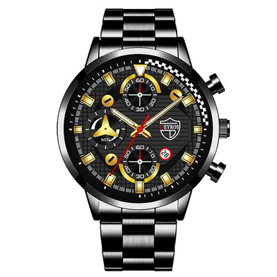 Meeste spordikellad Luksuslik hõbedane roostevabast terasest kvartsist käekell Kalender Kuupäev Mood Meeste vabaajakäekell äritegevusele