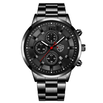 Brändi meeste käekellad, roostevabast terasest kvartsist randmekell meeste vabaaja kuupäevaga helendav nahast käevõru kell