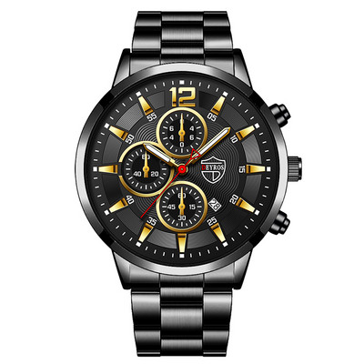 Brändi meeste käekellad, roostevabast terasest kvartsist randmekell meeste vabaaja kuupäevaga helendav nahast käevõru kell