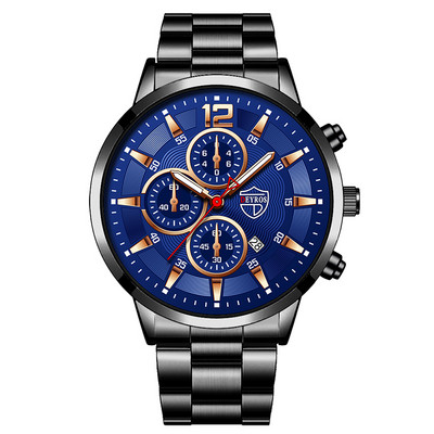 Brändi meeste käekellad, roostevabast terasest kvartsist randmekell meeste vabaaja kuupäevaga helendav nahast käevõru kell