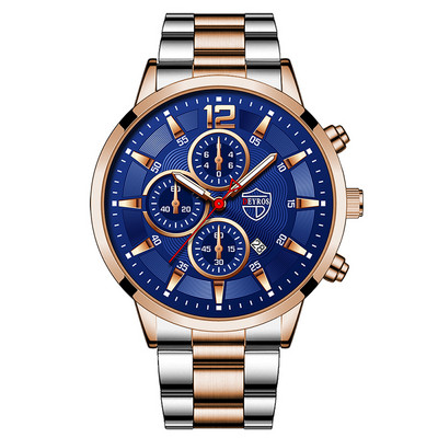 Brändi meeste käekellad, roostevabast terasest kvartsist randmekell meeste vabaaja kuupäevaga helendav nahast käevõru kell