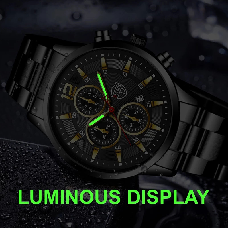 Brändi meeste käekellad, roostevabast terasest kvartsist randmekell meeste vabaaja kuupäevaga helendav nahast käevõru kell