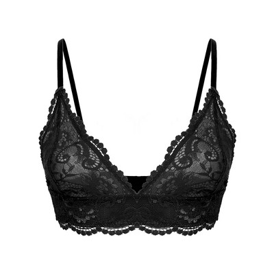 Női felső szexi átlátszó melltartó, csipkehálós fehérnemű, drótmentes áttetsző bralette tömör puha átlátszó melltartó nőknek