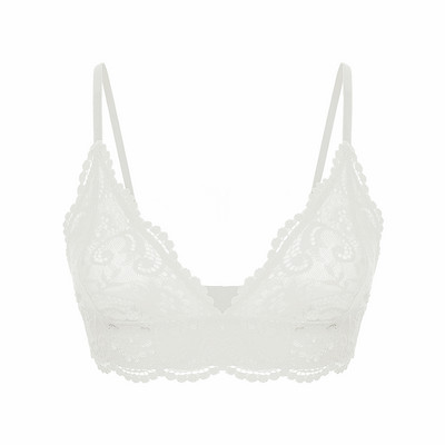Női felső szexi átlátszó melltartó, csipkehálós fehérnemű, drótmentes áttetsző bralette tömör puha átlátszó melltartó nőknek