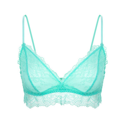 Női felső szexi átlátszó melltartó, csipkehálós fehérnemű, drótmentes áttetsző bralette tömör puha átlátszó melltartó nőknek