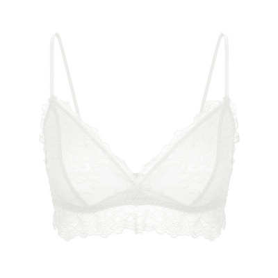 Női felső szexi átlátszó melltartó, csipkehálós fehérnemű, drótmentes áttetsző bralette tömör puha átlátszó melltartó nőknek