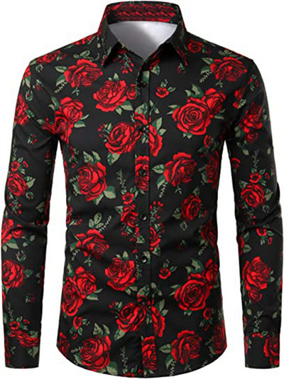 Férfi öltöny ing felső csíkos kockás rózsa kék piros divatos új alkalmi kültéri kiváló minőségű anyag puha és kényelmes 2023