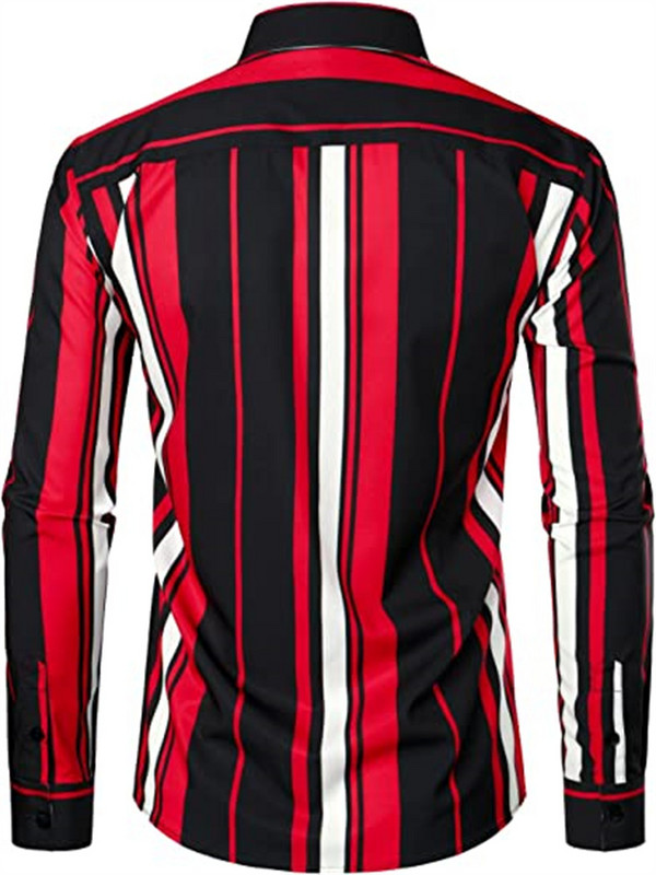 Férfi öltöny ing felső csíkos kockás rózsa kék piros divatos új alkalmi kültéri kiváló minőségű anyag puha és kényelmes 2023