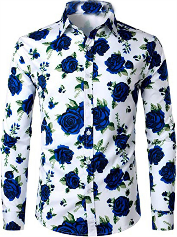 Férfi öltöny ing felső csíkos kockás rózsa kék piros divatos új alkalmi kültéri kiváló minőségű anyag puha és kényelmes 2023