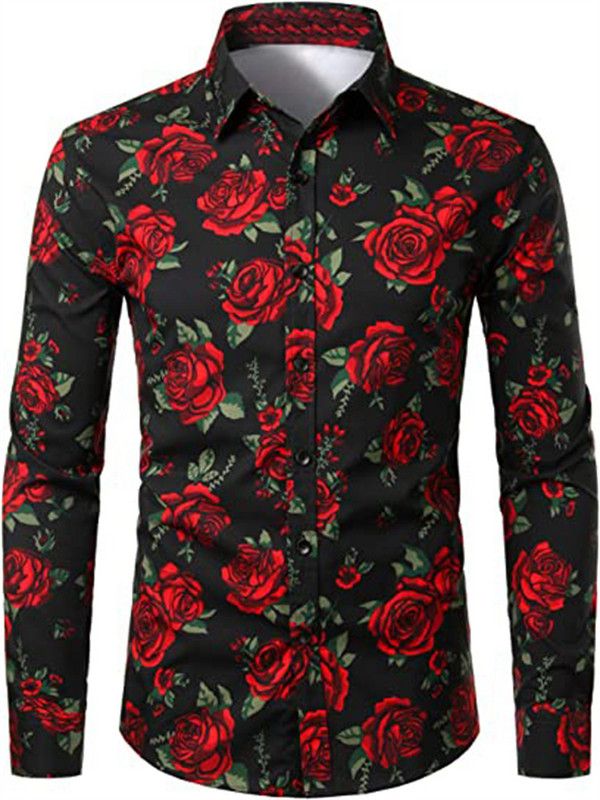 Férfi öltöny ing felső csíkos kockás rózsa kék piros divatos új alkalmi kültéri kiváló minőségű anyag puha és kényelmes 2023