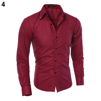 Nauji prabangūs vyriški Argyle marškinėliai Business Style Slim Soft Comfort Slim Fit Styles Ilgomis rankovėmis laisvalaikio suknelės marškinėliai Dovana vyrams