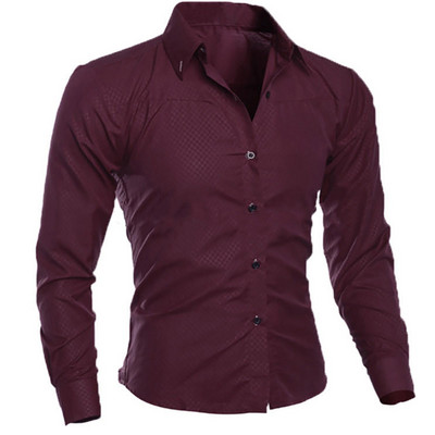 Nauji prabangūs vyriški Argyle marškinėliai Business Style Slim Soft Comfort Slim Fit Styles Ilgomis rankovėmis laisvalaikio suknelės marškinėliai Dovana vyrams