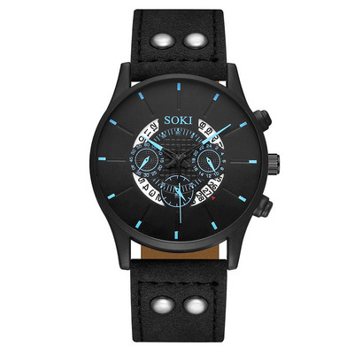 SOKI2022 Eiropā un Amerikas Savienotajās Valstīs populāru PU siksniņu pulksteņu studentu sporta kvarca pulksteņu ikdienas biznesa pulksteņu vairumtirdzniecība