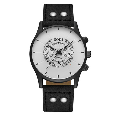 SOKI2022 Eiropā un Amerikas Savienotajās Valstīs populāru PU siksniņu pulksteņu studentu sporta kvarca pulksteņu ikdienas biznesa pulksteņu vairumtirdzniecība