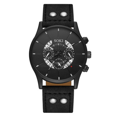 SOKI2022 Eiropā un Amerikas Savienotajās Valstīs populāru PU siksniņu pulksteņu studentu sporta kvarca pulksteņu ikdienas biznesa pulksteņu vairumtirdzniecība