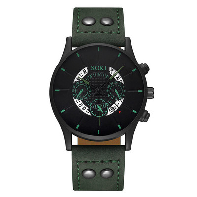 SOKI2022 Eiropā un Amerikas Savienotajās Valstīs populāru PU siksniņu pulksteņu studentu sporta kvarca pulksteņu ikdienas biznesa pulksteņu vairumtirdzniecība
