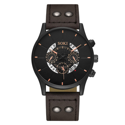 SOKI2022 Eiropā un Amerikas Savienotajās Valstīs populāru PU siksniņu pulksteņu studentu sporta kvarca pulksteņu ikdienas biznesa pulksteņu vairumtirdzniecība