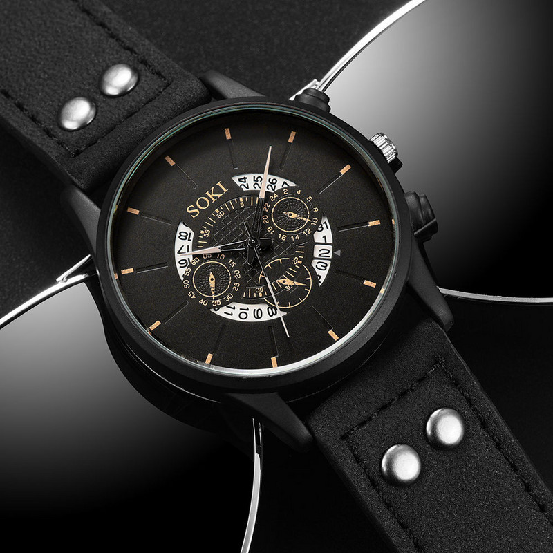 SOKI2022 Eiropā un Amerikas Savienotajās Valstīs populāru PU siksniņu pulksteņu studentu sporta kvarca pulksteņu ikdienas biznesa pulksteņu vairumtirdzniecība