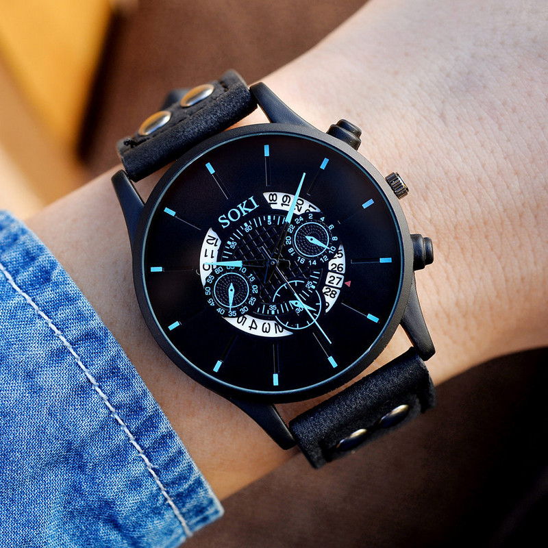 SOKI2022 Eiropā un Amerikas Savienotajās Valstīs populāru PU siksniņu pulksteņu studentu sporta kvarca pulksteņu ikdienas biznesa pulksteņu vairumtirdzniecība