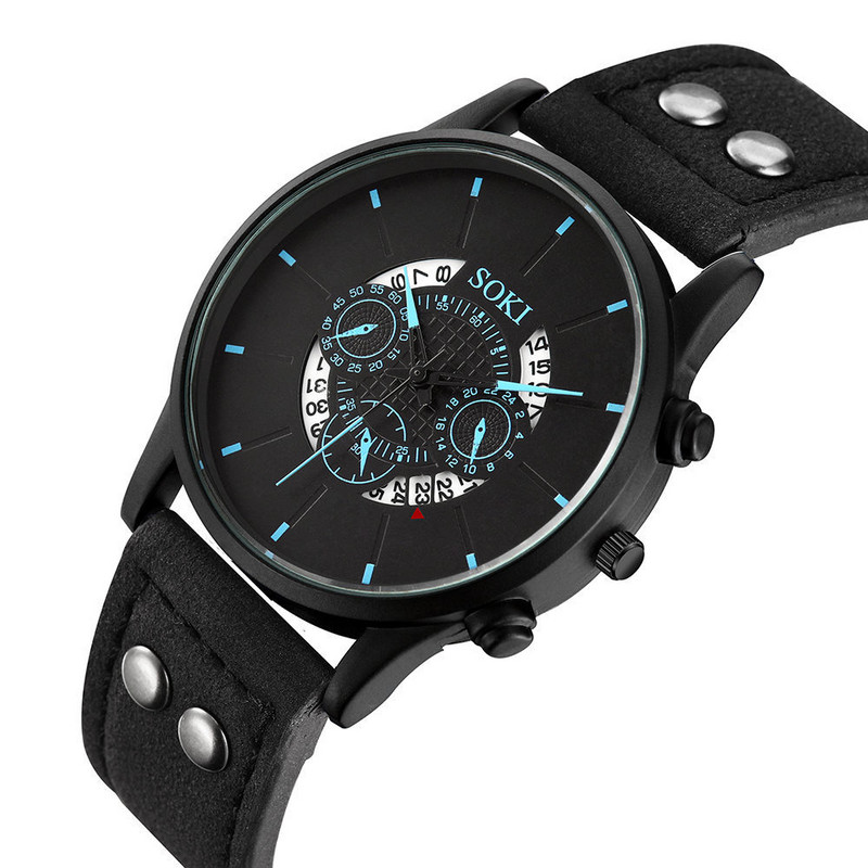 SOKI2022 Eiropā un Amerikas Savienotajās Valstīs populāru PU siksniņu pulksteņu studentu sporta kvarca pulksteņu ikdienas biznesa pulksteņu vairumtirdzniecība