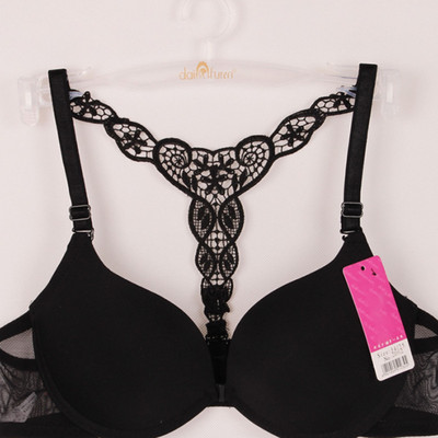 Y linijos petnešėlės Racerback liemenėlė, moteriška priekyje Sexy Bras Juoda Balta Bralette Rožinis apatinis trikotažas Besiūlė liemenėlė Push Up