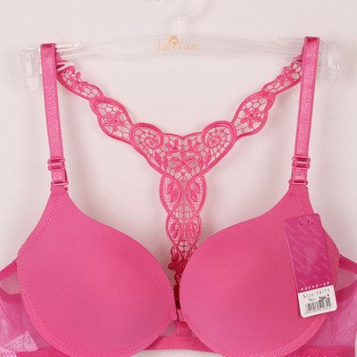 Y linijos petnešėlės Racerback liemenėlė, moteriška priekyje Sexy Bras Juoda Balta Bralette Rožinis apatinis trikotažas Besiūlė liemenėlė Push Up