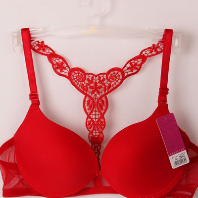Y linijos petnešėlės Racerback liemenėlė, moteriška priekyje Sexy Bras Juoda Balta Bralette Rožinis apatinis trikotažas Besiūlė liemenėlė Push Up