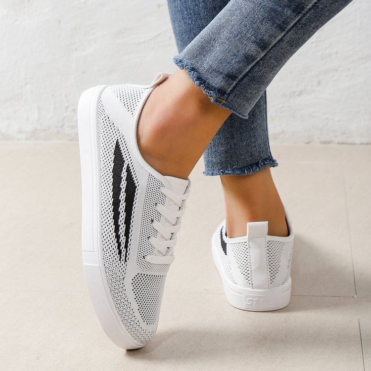 Divatos női légáteresztő hálós cipők nyári lapos női kényelmes platform fűzős alkalmi cipők női tornacipők fűzős