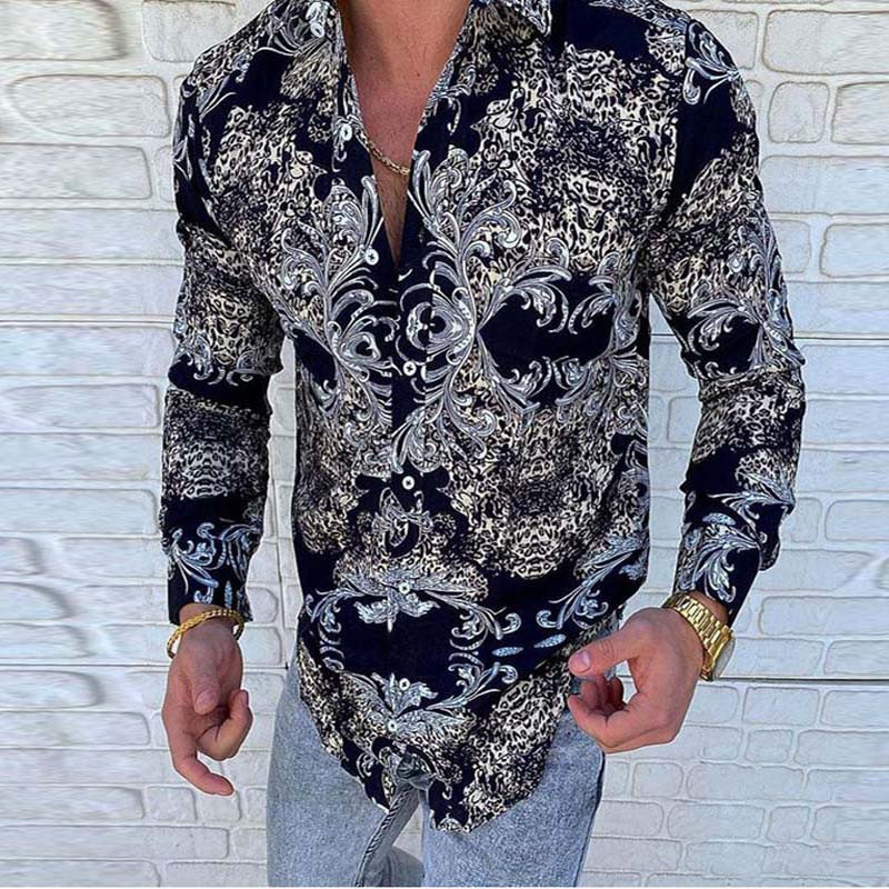 Nauji Poker print vyriški marškiniai ilgomis rankovėmis vyriški laisvalaikio marškinėliai Havajų marškinėliai vyriški Kardiganas rudeniniai marškinėliai M-3XL Vyriški viršutiniai marškinėliai įvairių spalvų