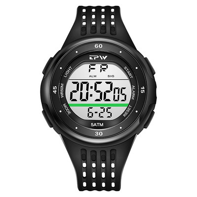 Sporta pulksteņa 5ATM ūdensizturības digitālais kalendāra nedēļas displejs