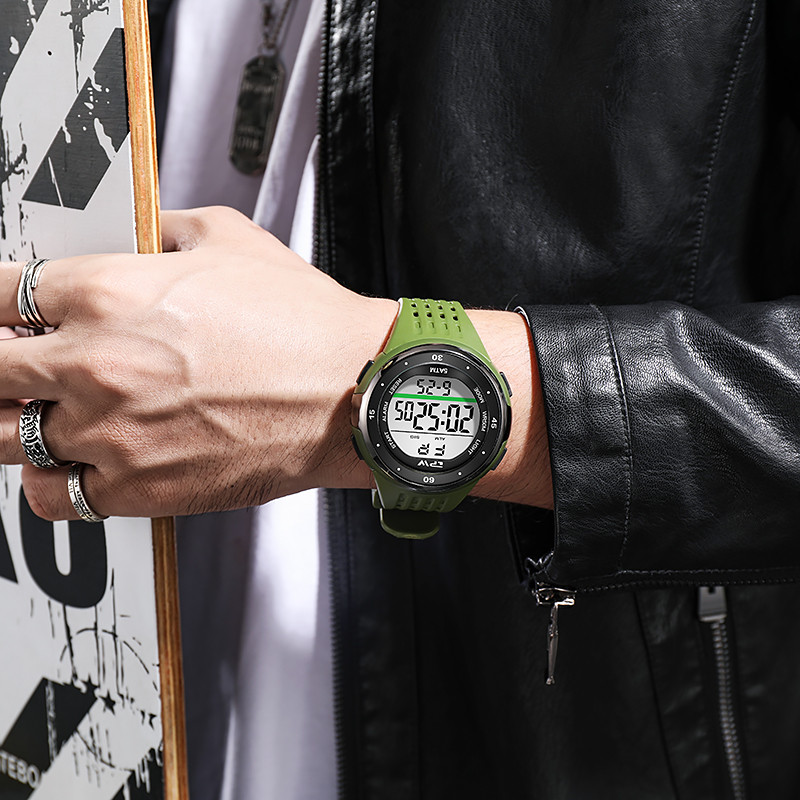 Sporta pulksteņa 5ATM ūdensizturības digitālais kalendāra nedēļas displejs