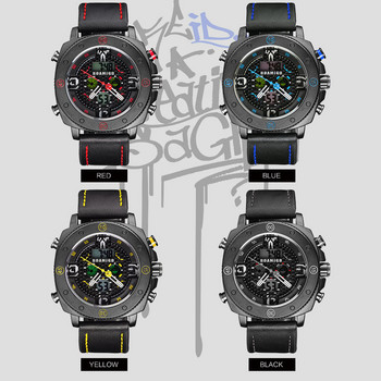 BOAMIGO Chronograph Ανδρικό ρολόι κλασικό Quartz LED Ψηφιακό ρολόι relojo hombre relogio masculino erkek kol saati