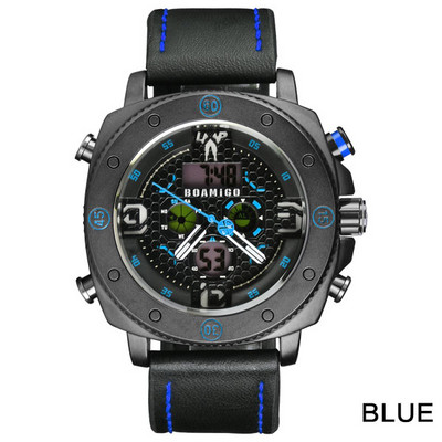 BOAMIGO Chronograph Men Classic Watch Quartz LED Digital Clock relojo hombre relogio masculino erkek kol saati