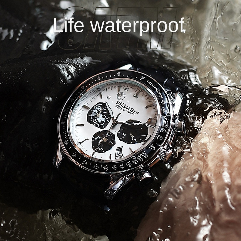 Divat Férfi karórák Bőr Top Márka Luxus Sport Kronográf Vízálló Kvarc Karórák Montre Homme Relogio Masculino