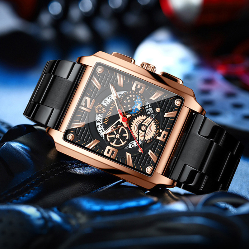 Novi sportski muški sat vrhunske marke, luksuzni kvarcni sat od nehrđajućeg čelika od ružičastog zlata, muški modni vodootporni ručni sat Relogio Masculino