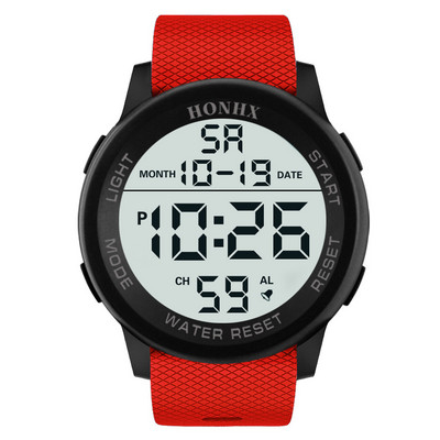 Часовник за жени Мъже Водоустойчив мъжки Relojes Para Hombre Simple Lcd Цифров Хронометър Дата Hot Sell Спортен силиконов ръчен часовник