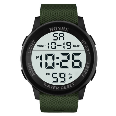 Часовник за жени Мъже Водоустойчив мъжки Relojes Para Hombre Simple Lcd Цифров Хронометър Дата Hot Sell Спортен силиконов ръчен часовник