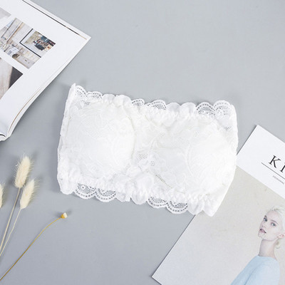 Ημέρα του Αγίου Βαλεντίνου Σέξι καλοκαιρινές γυναίκες Ελαστικό σουτιέν στράπλες Lace Tube Top Bandeau Crop Tank Εσώρουχα χωρίς ραφή με επένδυση Χονδρική